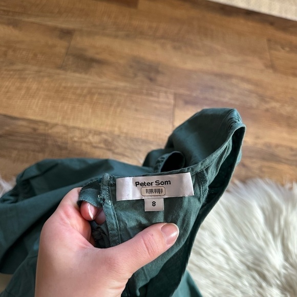 PETER SOM Green Puff Sleeve Dress - Picture 7 of 8